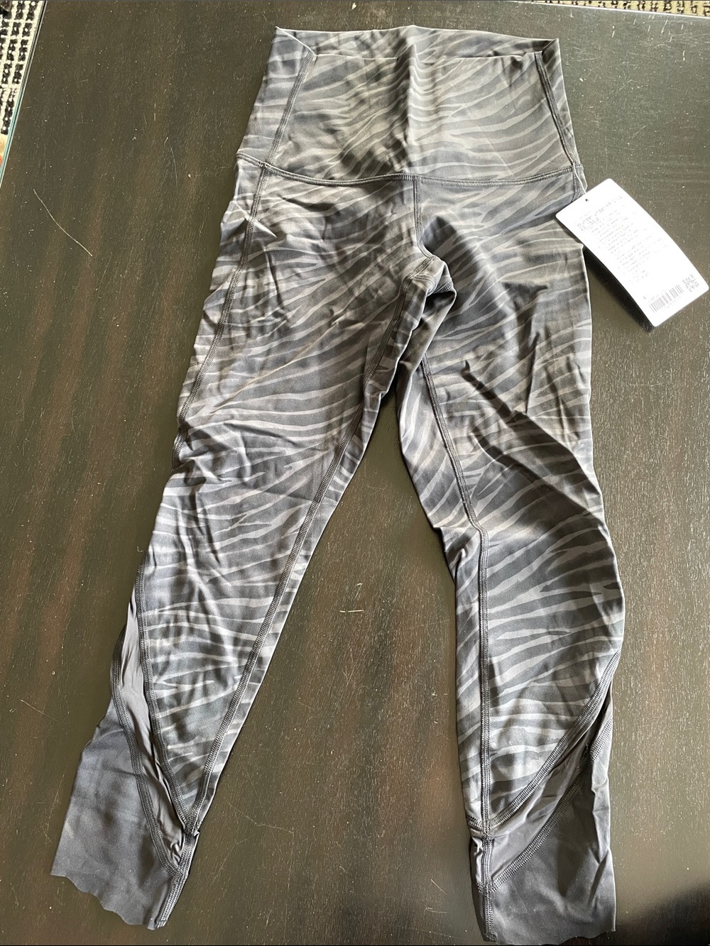 Lululemon Wunder Under crop 23in Women’s Gray Zebra-Print High-Waist Leggings